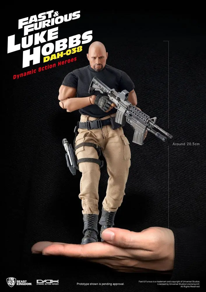 Fast & Furious Dynamic 8ction Heroes 1/9 Luke Hobbs akciófigura 21 cm termékfotó