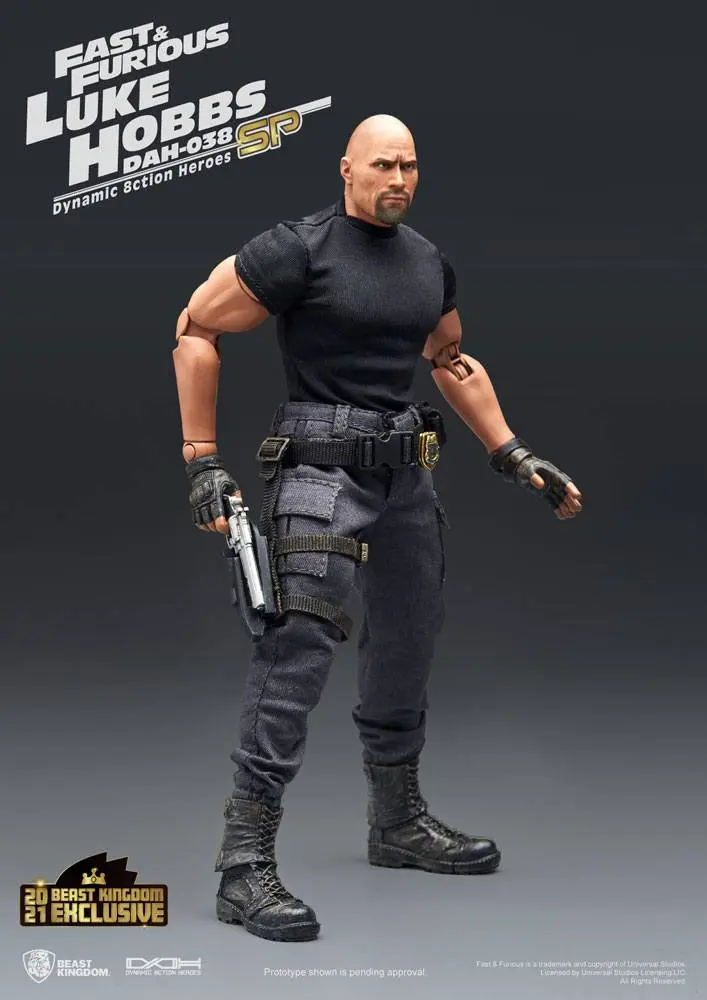 Fast &amp; Furious Dynamic 8ction Heroes 1/9 Luke Hobbs Limitált kiadás akciófigura 21 cm termékfotó