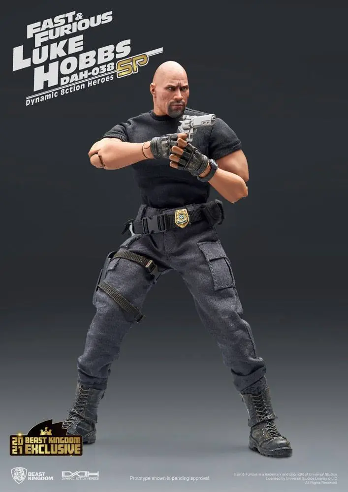 Fast &amp; Furious Dynamic 8ction Heroes 1/9 Luke Hobbs Limitált kiadás akciófigura 21 cm termékfotó