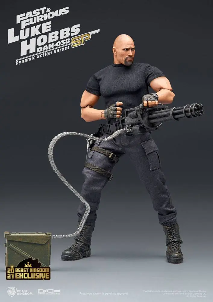 Fast &amp; Furious Dynamic 8ction Heroes 1/9 Luke Hobbs Limitált kiadás akciófigura 21 cm termékfotó