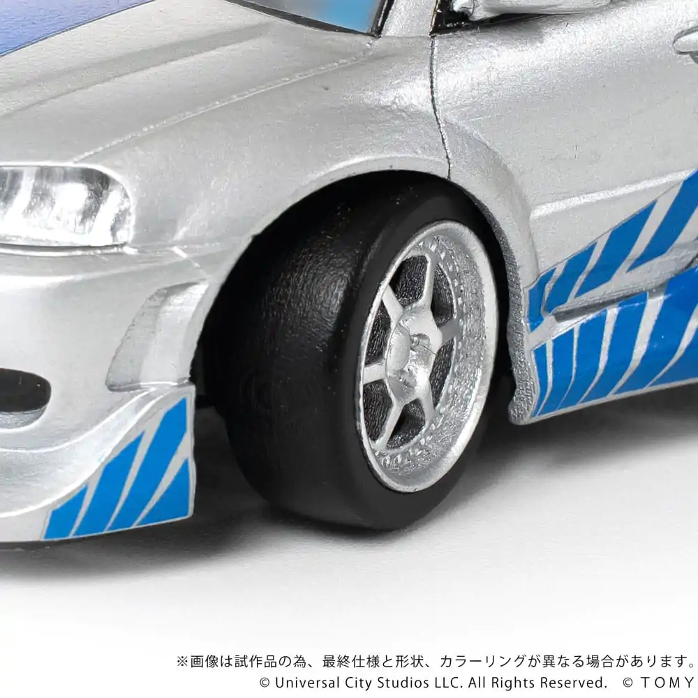 Fast &amp; Furious Q-Village jármű és mini-figura Nissan Skyline GT-R (R34) 9 cm termékfotó