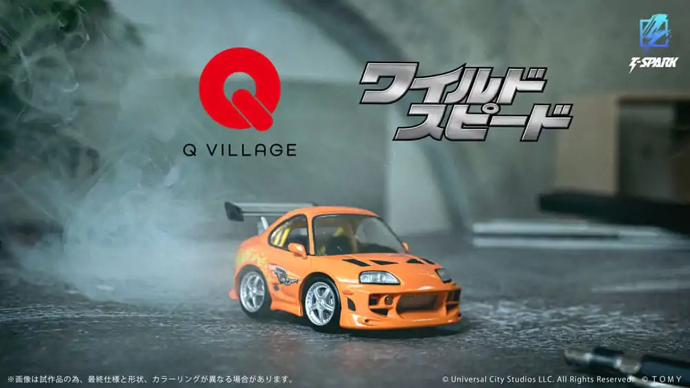 Fast &amp; Furious Q-Village jármű és mini-figura Toyota Supra JZA80 9 cm termékfotó