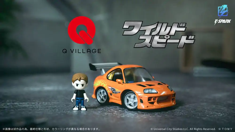 Fast &amp; Furious Q-Village jármű és mini-figura Toyota Supra JZA80 9 cm termékfotó