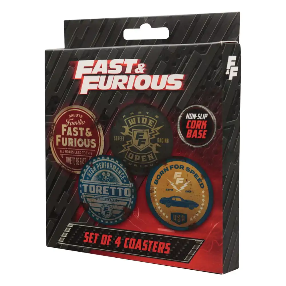 Fast &amp; Furious Vintage Style 4 db-os poháralátét csomag termékfotó