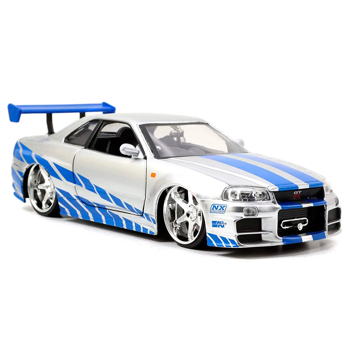 Fast and Furious Nissan Skyline GT-R BNR34 fém autó termékfotó