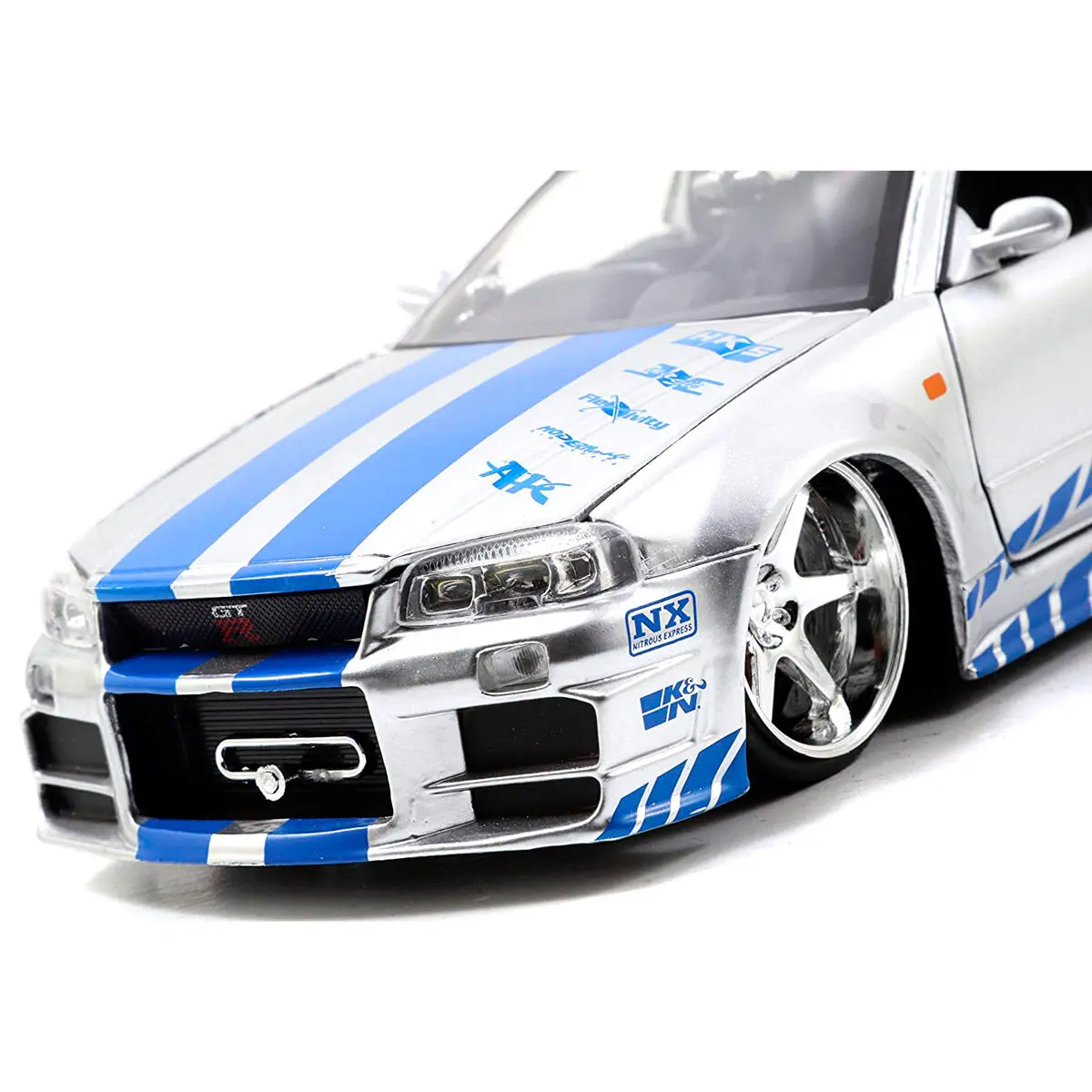 Fast and Furious Nissan Skyline GT-R BNR34 fém autó termékfotó