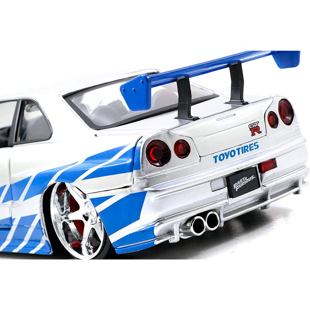 Fast and Furious Nissan Skyline GT-R BNR34 fém autó termékfotó