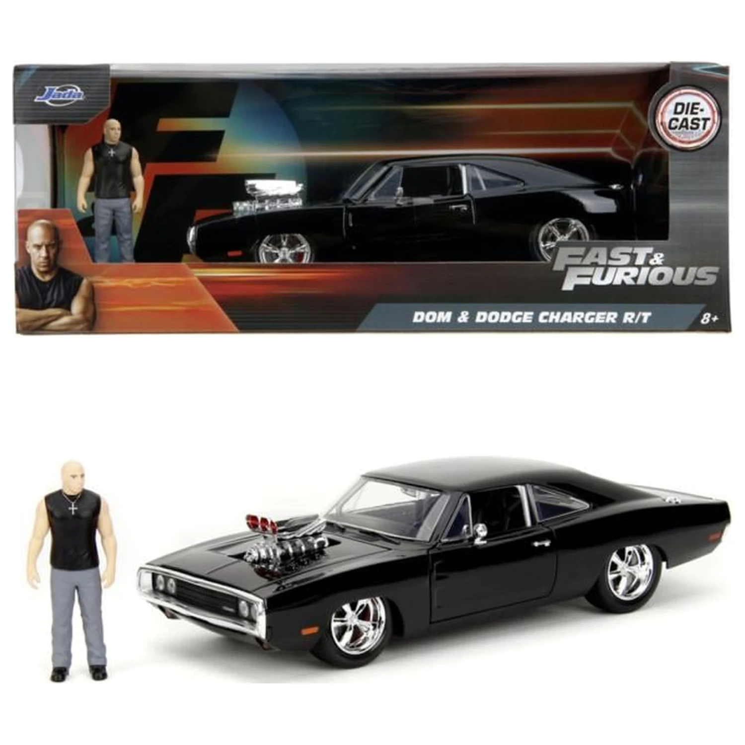 Fast & Furious 1970 Dodge Charger + figura 1:24 termékfotó