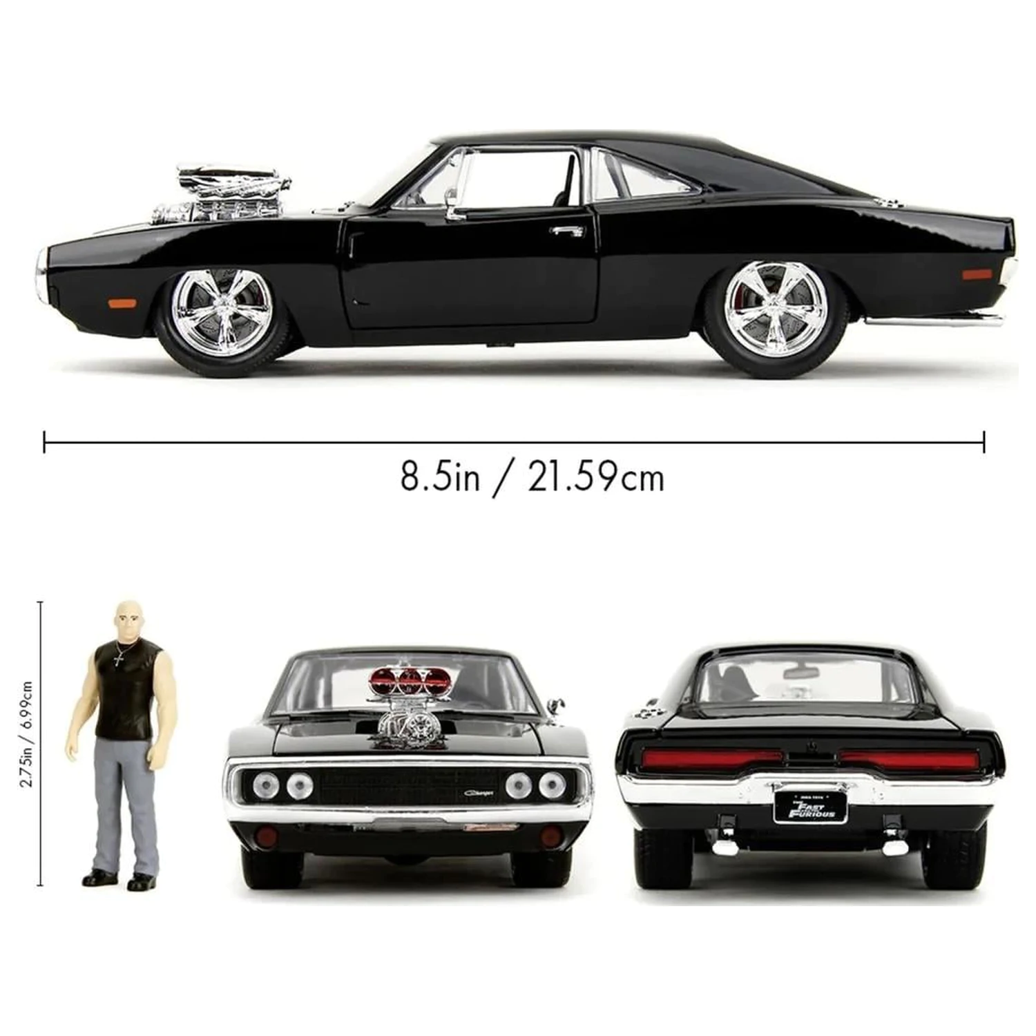 Fast & Furious 1970 Dodge Charger + figura 1:24 termékfotó