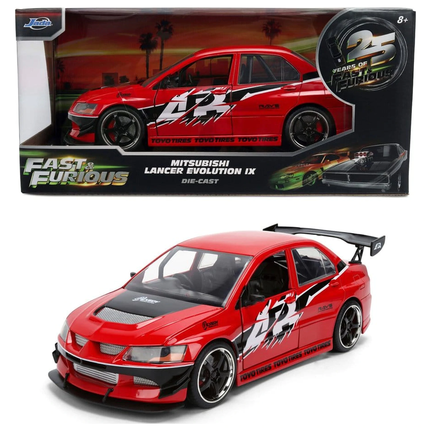 Fast & Furious Diecast jármű 1:24 2006 Mitsubishi Lancer 19 cm termékfotó