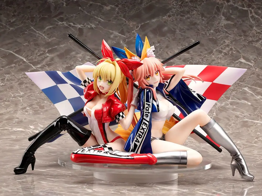 Fate/Extra 1/7 Nero Claudius &amp; Tamamo No Mae Type-Moon Racing Ver. PVC szobor figura 17 cm termékfotó