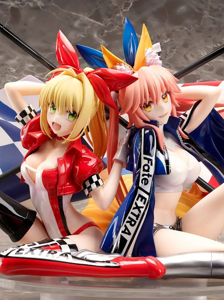 Fate/Extra 1/7 Nero Claudius &amp; Tamamo No Mae Type-Moon Racing Ver. PVC szobor figura 17 cm termékfotó