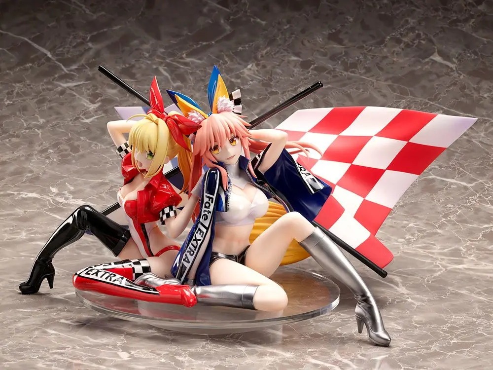 Fate/Extra 1/7 Nero Claudius &amp; Tamamo No Mae Type-Moon Racing Ver. PVC szobor figura 17 cm termékfotó