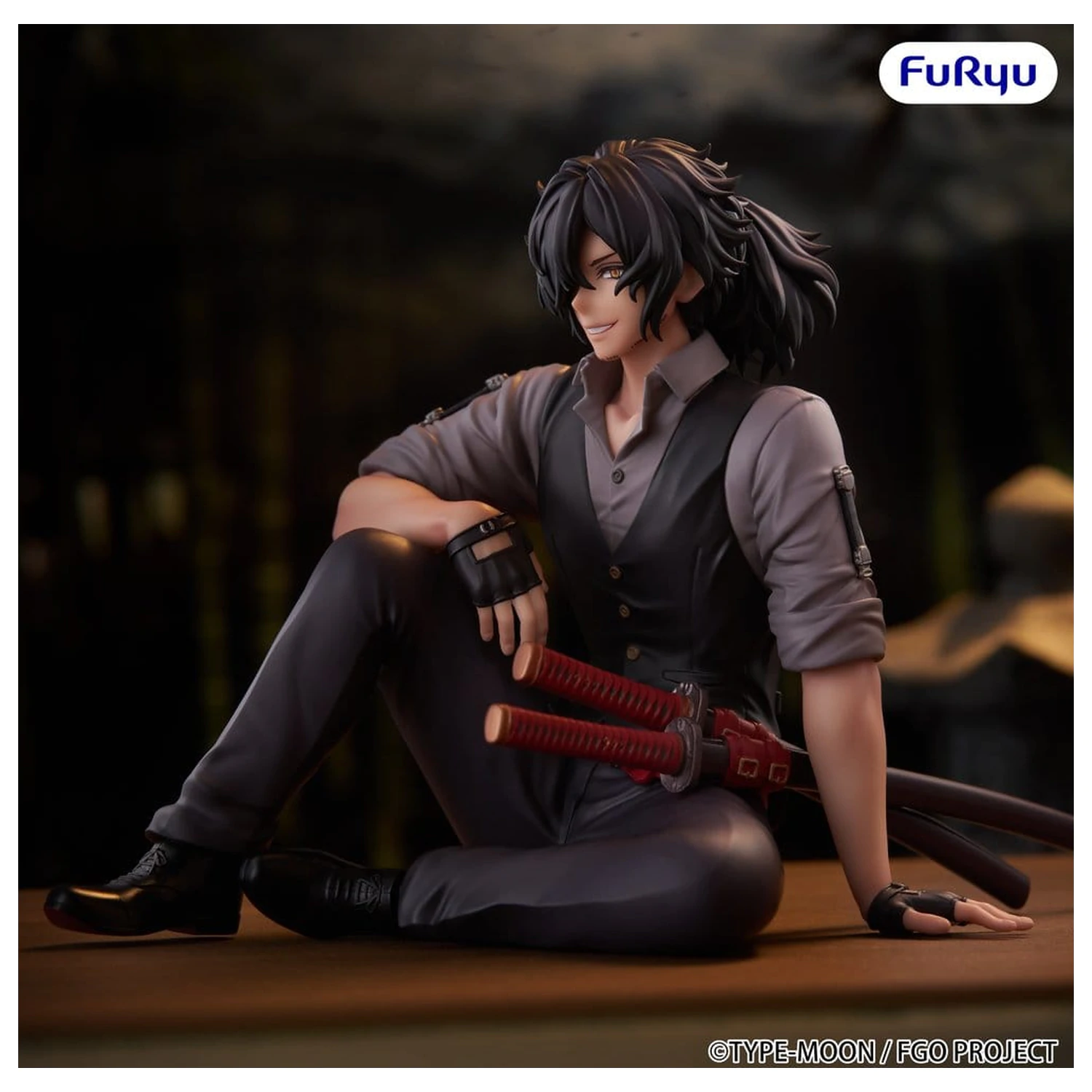 Fate/Grand Order Noodle Stopper PVC figura Assassin Izou Okada Awesome Dapper Suit 9 cm termékfotó