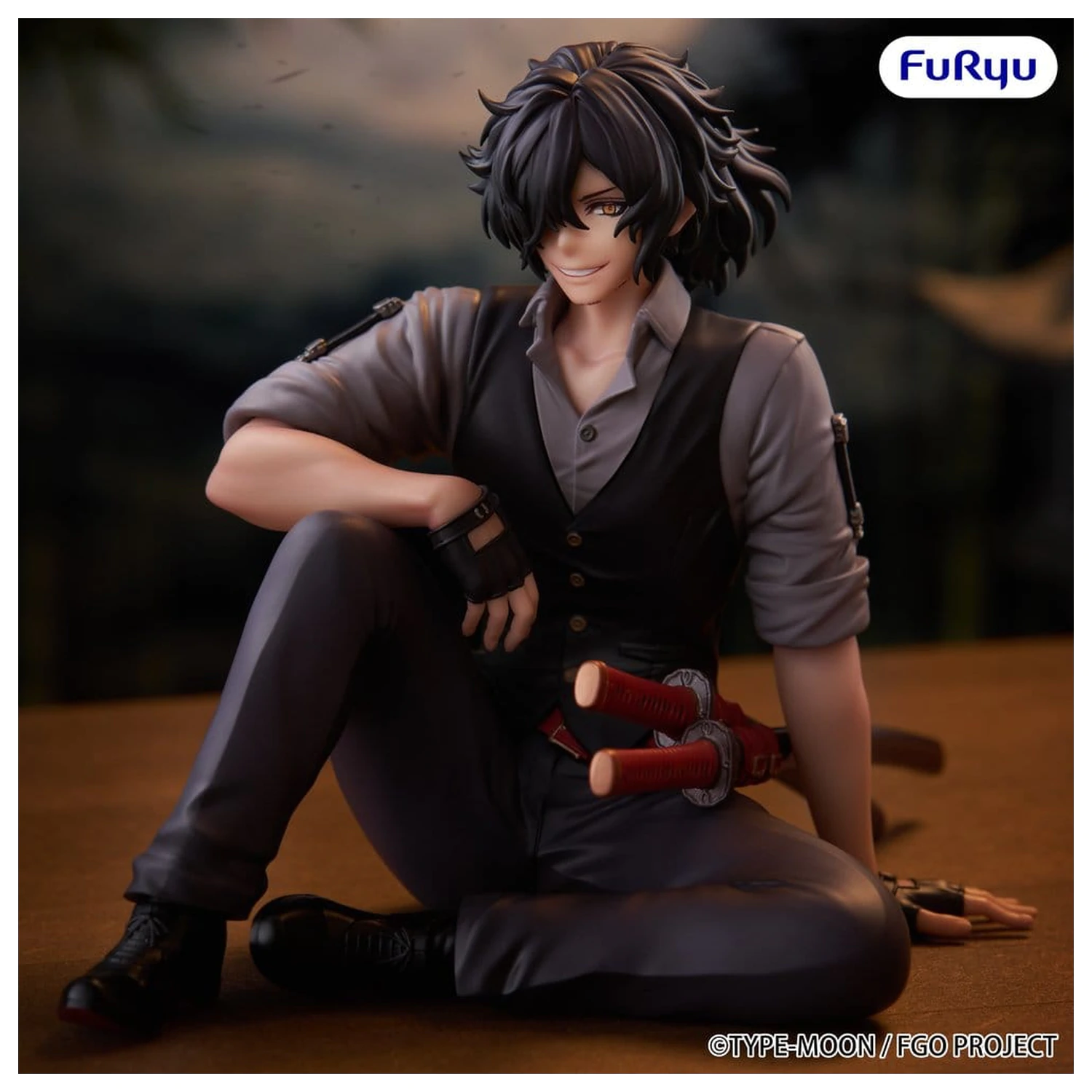 Fate/Grand Order Noodle Stopper PVC figura Assassin Izou Okada Awesome Dapper Suit 9 cm termékfotó