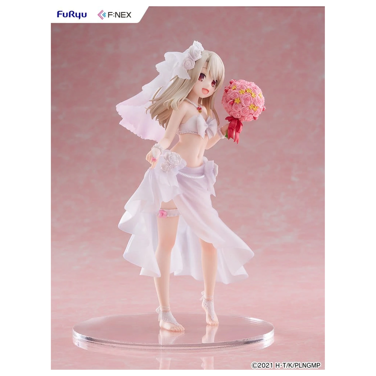 Fate/kaleid liner Prisma Illya: Licht - The Nameless Girl F:NEX 1/7 Illyasviel von Einzbern Wedding Swimsuit Ver. PVC figura 21 cm termékfotó