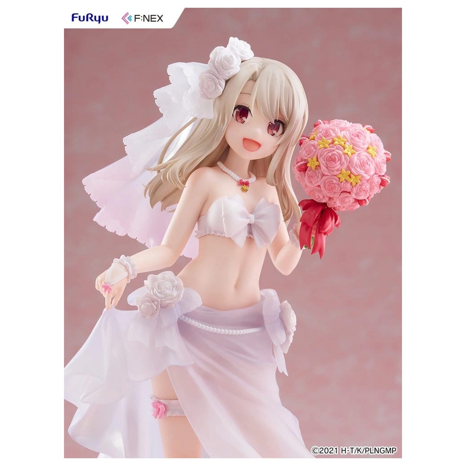 Fate/kaleid liner Prisma Illya: Licht - The Nameless Girl F:NEX 1/7 Illyasviel von Einzbern Wedding Swimsuit Ver. PVC figura 21 cm termékfotó