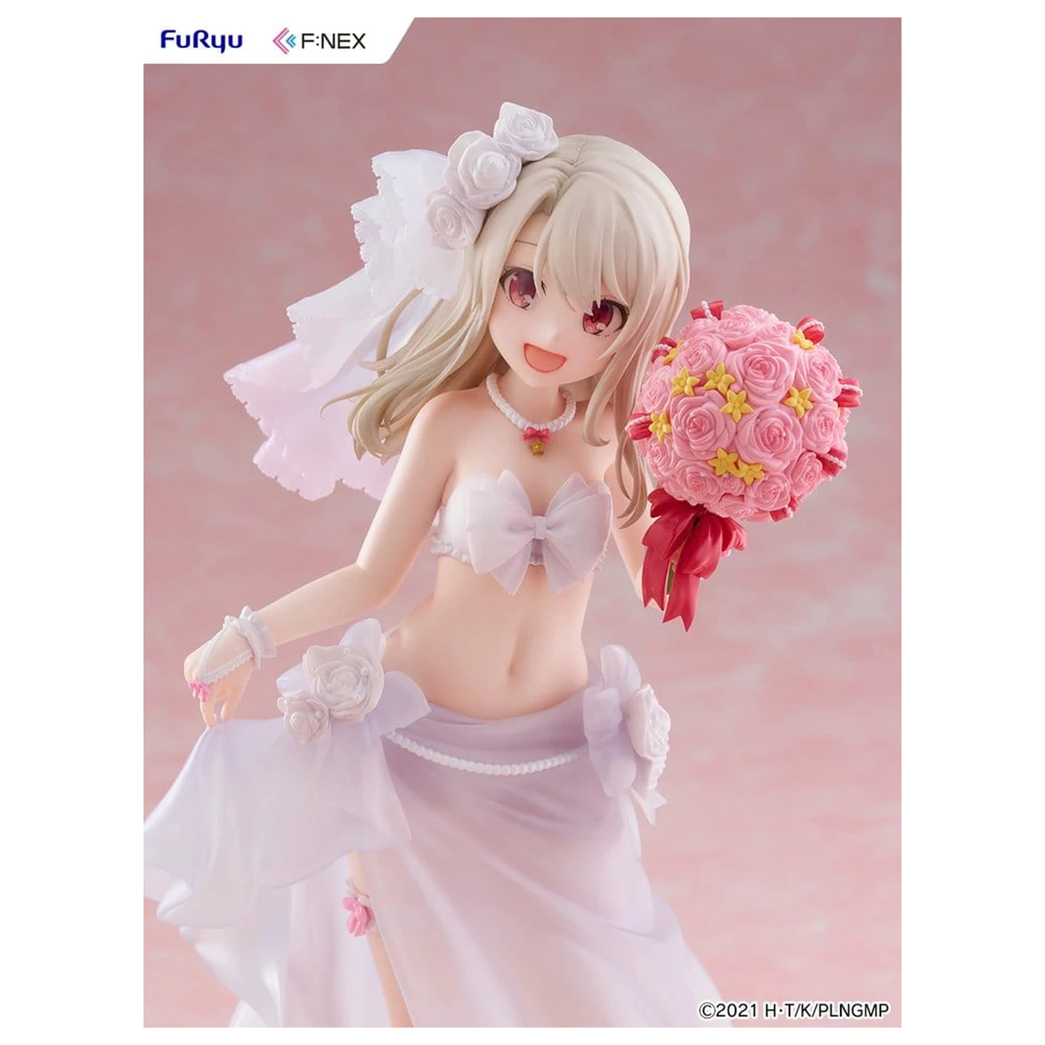 Fate/kaleid liner Prisma Illya: Licht - The Nameless Girl F:NEX 1/7 Illyasviel von Einzbern Wedding Swimsuit Ver. PVC figura 21 cm termékfotó