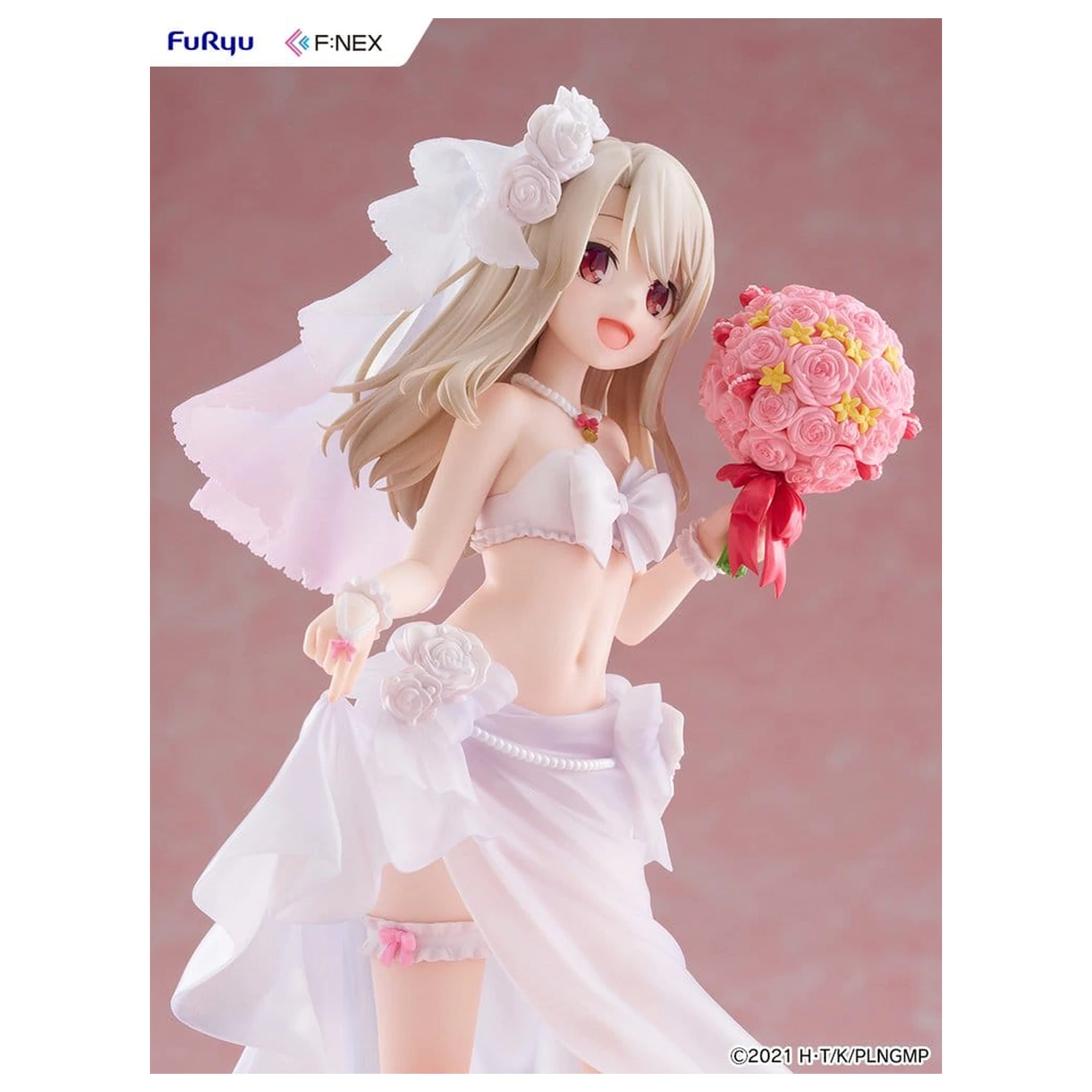 Fate/kaleid liner Prisma Illya: Licht - The Nameless Girl F:NEX 1/7 Illyasviel von Einzbern Wedding Swimsuit Ver. PVC figura 21 cm termékfotó