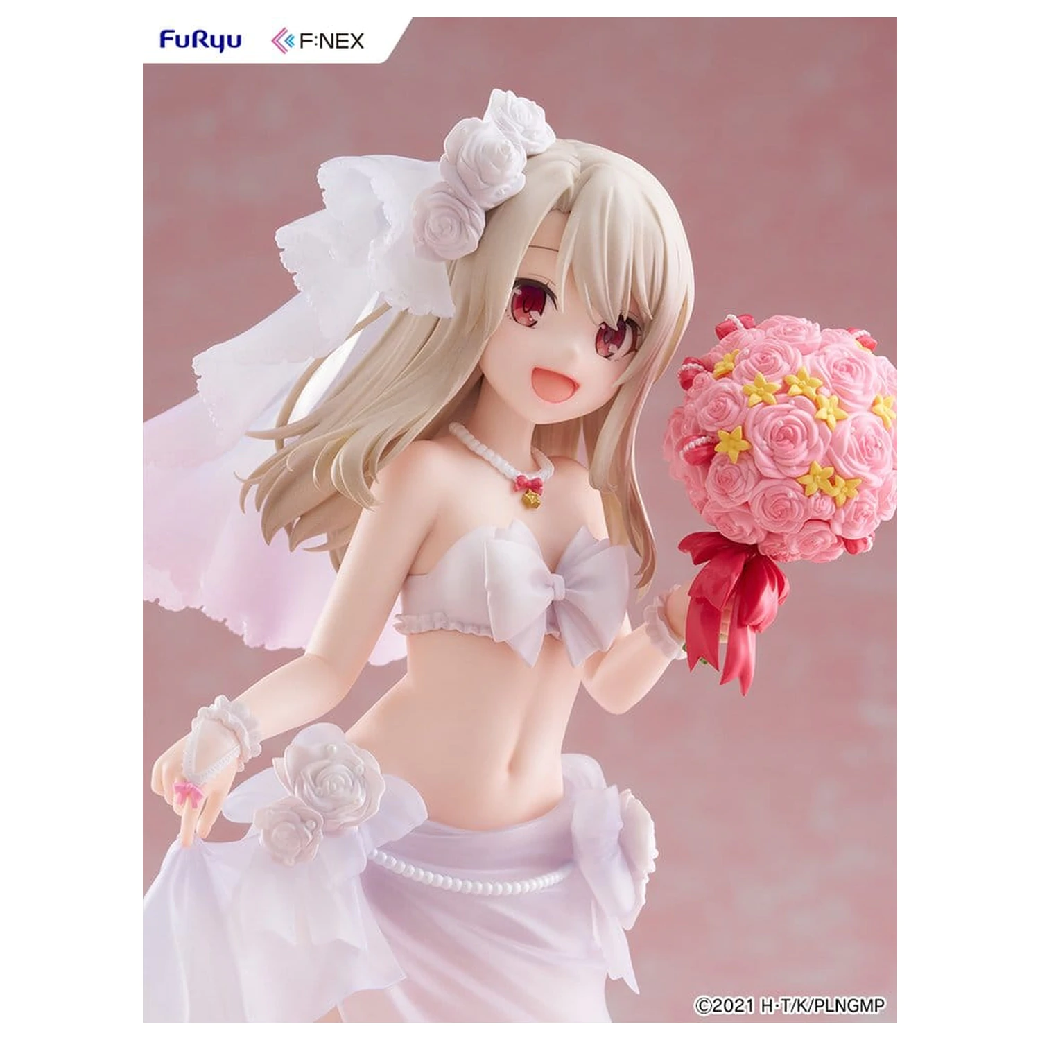 Fate/kaleid liner Prisma Illya: Licht - The Nameless Girl F:NEX 1/7 Illyasviel von Einzbern Wedding Swimsuit Ver. PVC figura 21 cm termékfotó