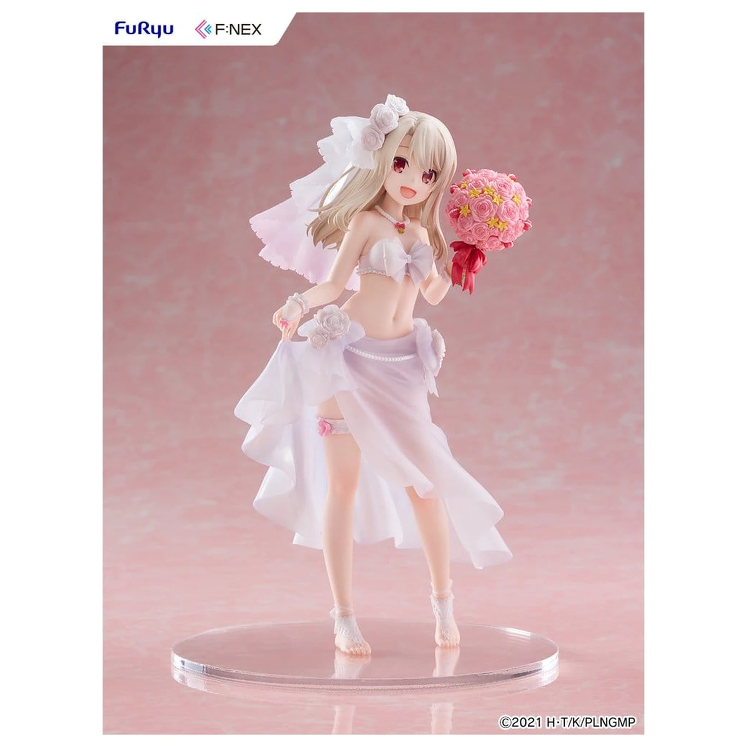 Fate/kaleid liner Prisma Illya: Licht - The Nameless Girl F:NEX 1/7 Illyasviel von Einzbern Wedding Swimsuit Ver. PVC figura 21 cm termékfotó