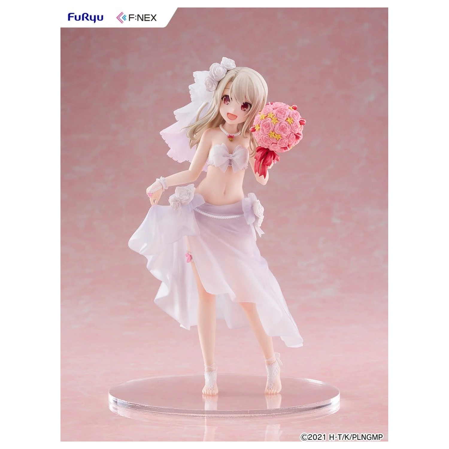 Fate/kaleid liner Prisma Illya: Licht - The Nameless Girl F:NEX 1/7 Illyasviel von Einzbern Wedding Swimsuit Ver. PVC figura 21 cm termékfotó