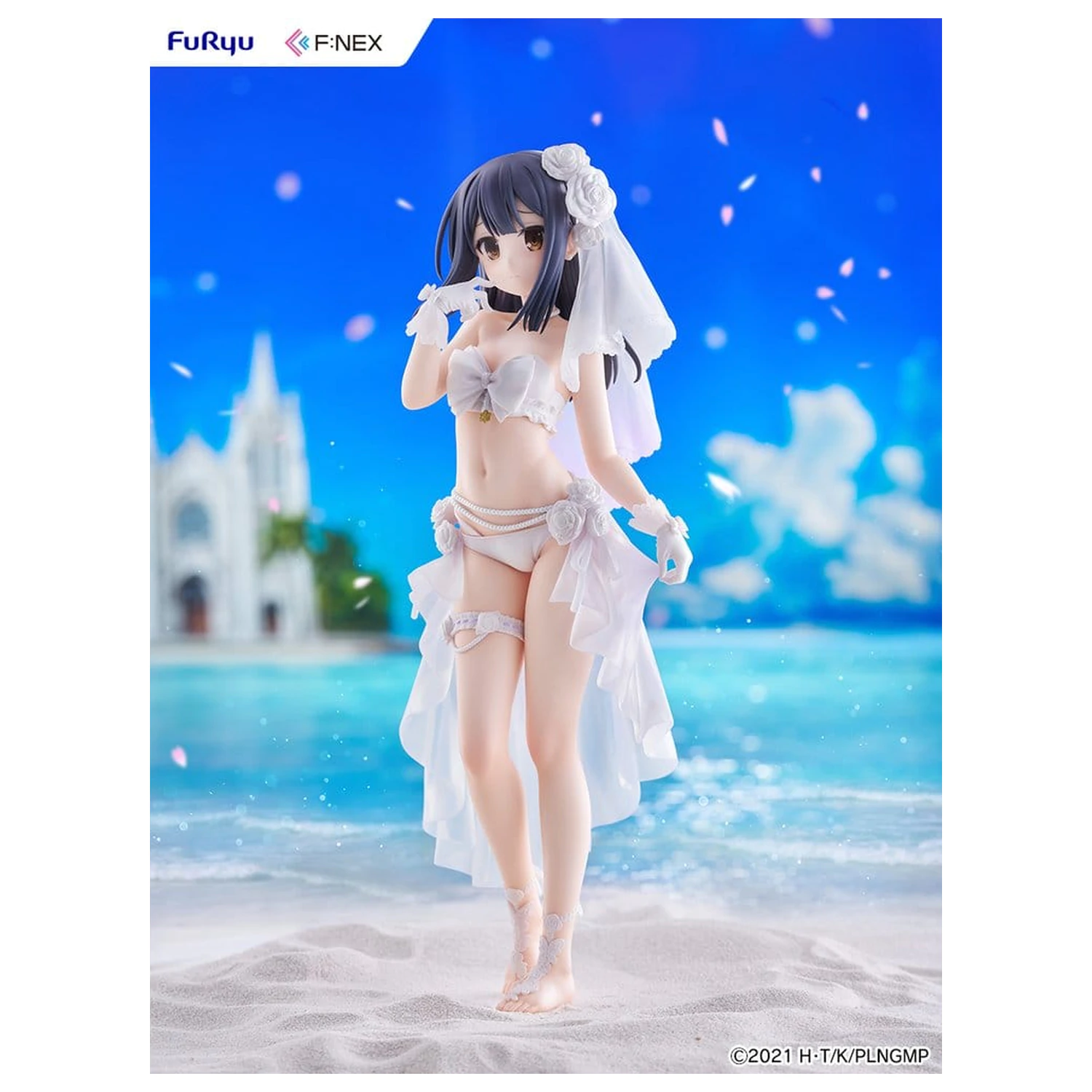 Fate/kaleid liner Prisma Illya: Licht - The Nameless Girl F:NEX PVC figura 1/7 Miyu Edelfelt Wedding Swimsuit Ver. 21 cm termékfotó