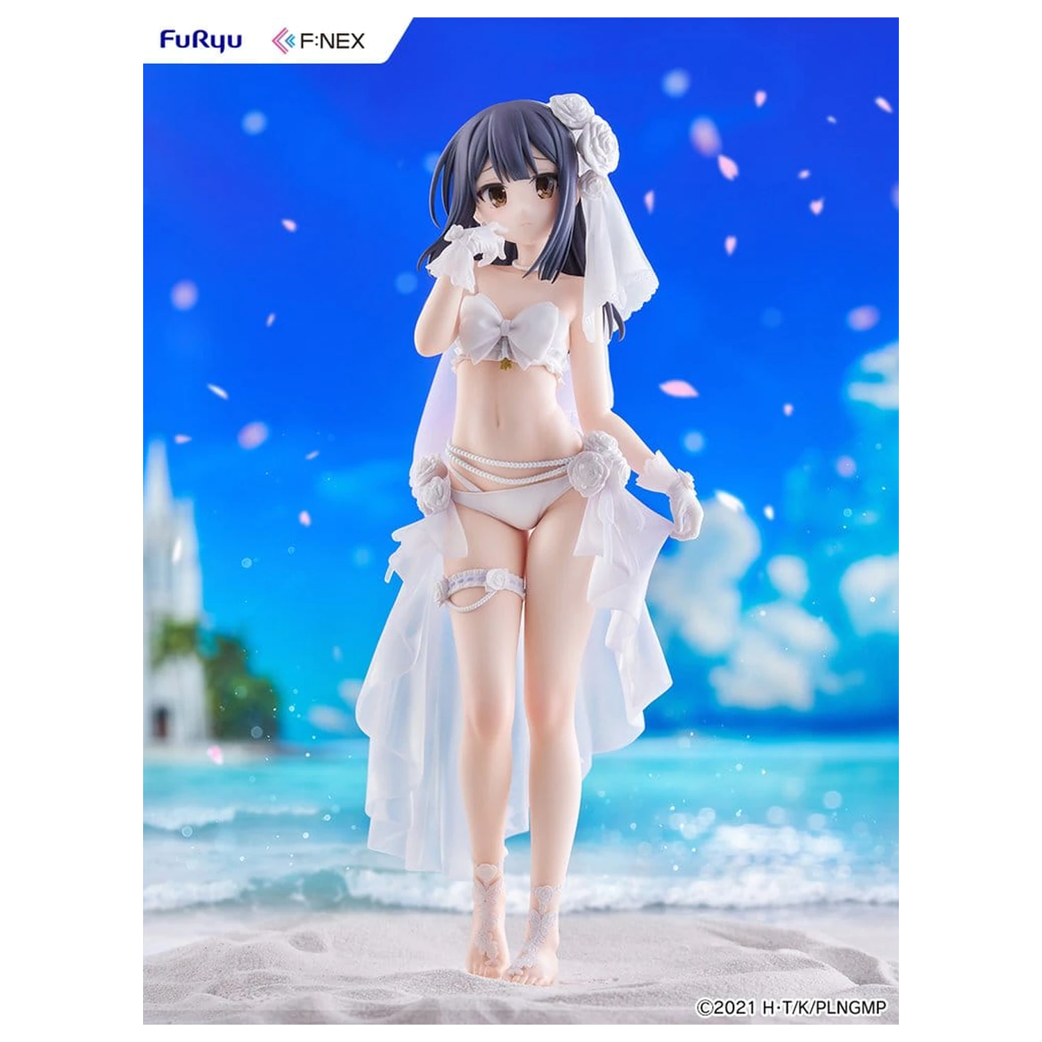 Fate/kaleid liner Prisma Illya: Licht - The Nameless Girl F:NEX PVC figura 1/7 Miyu Edelfelt Wedding Swimsuit Ver. 21 cm termékfotó