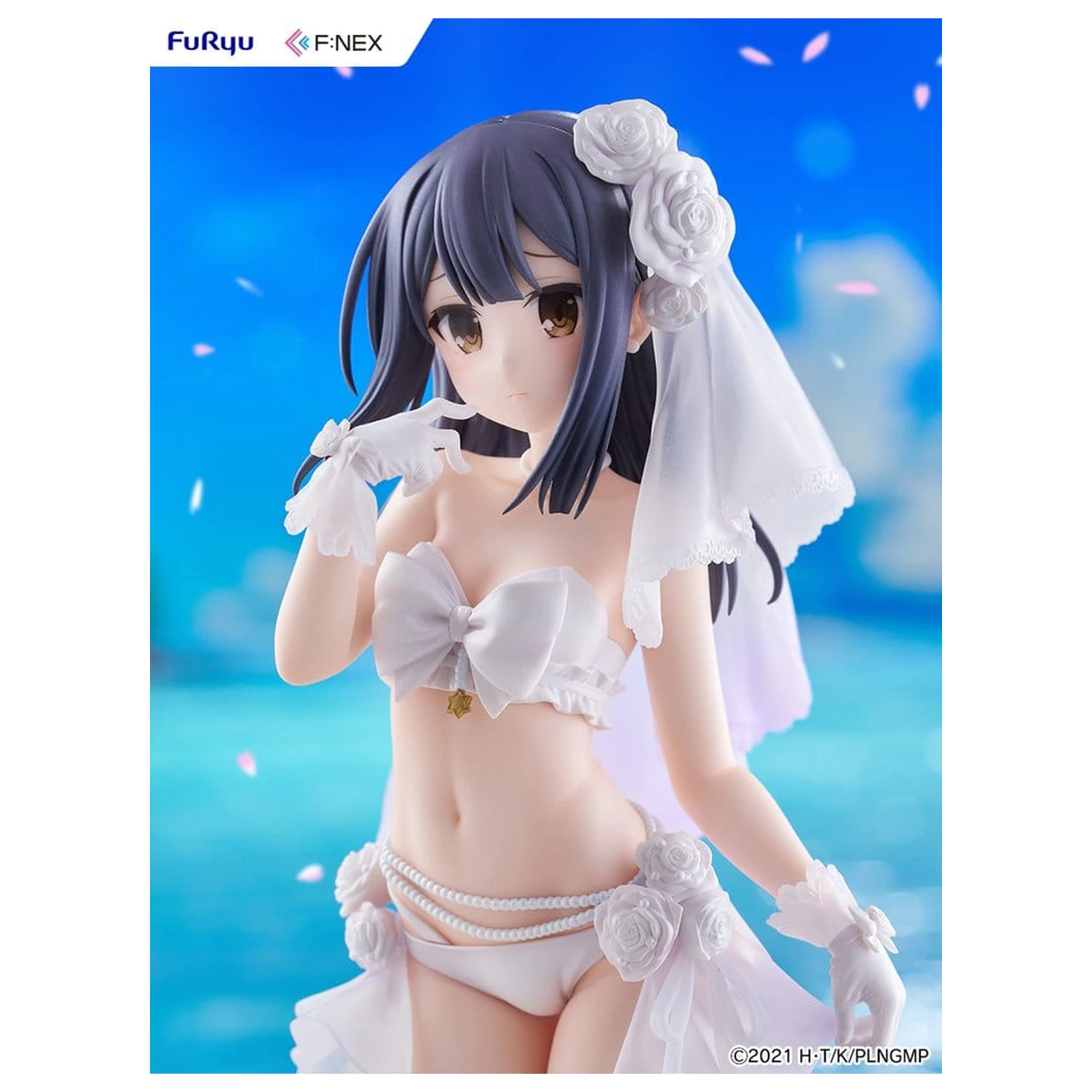 Fate/kaleid liner Prisma Illya: Licht - The Nameless Girl F:NEX PVC figura 1/7 Miyu Edelfelt Wedding Swimsuit Ver. 21 cm termékfotó
