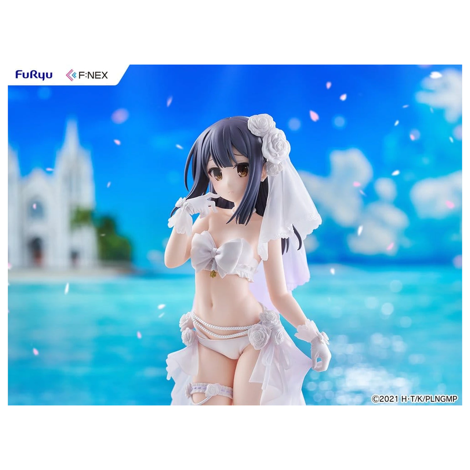 Fate/kaleid liner Prisma Illya: Licht - The Nameless Girl F:NEX PVC figura 1/7 Miyu Edelfelt Wedding Swimsuit Ver. 21 cm termékfotó