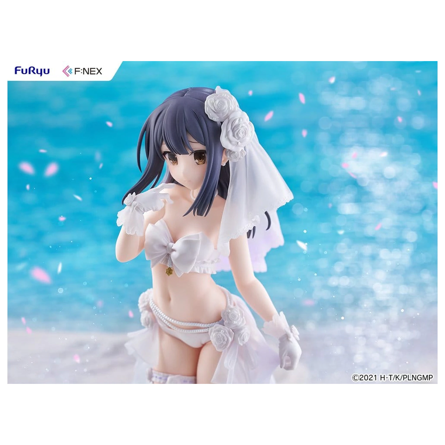 Fate/kaleid liner Prisma Illya: Licht - The Nameless Girl F:NEX PVC figura 1/7 Miyu Edelfelt Wedding Swimsuit Ver. 21 cm termékfotó