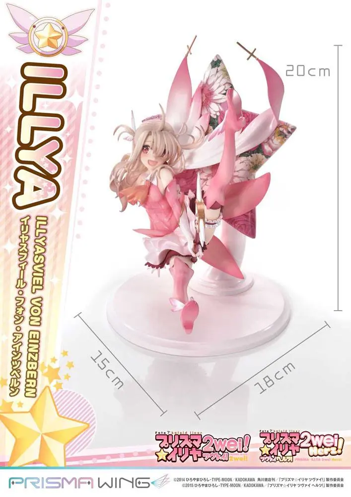 Fate Prisma Wing 1/7 Illyasviel von Einzbern Bonus Version PVC szobor figura 20 cm termékfotó