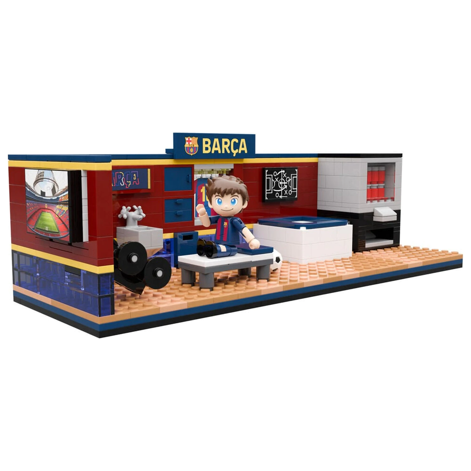 FC Barcelona dressing room set with figura játékszett 439db-os termékfotó