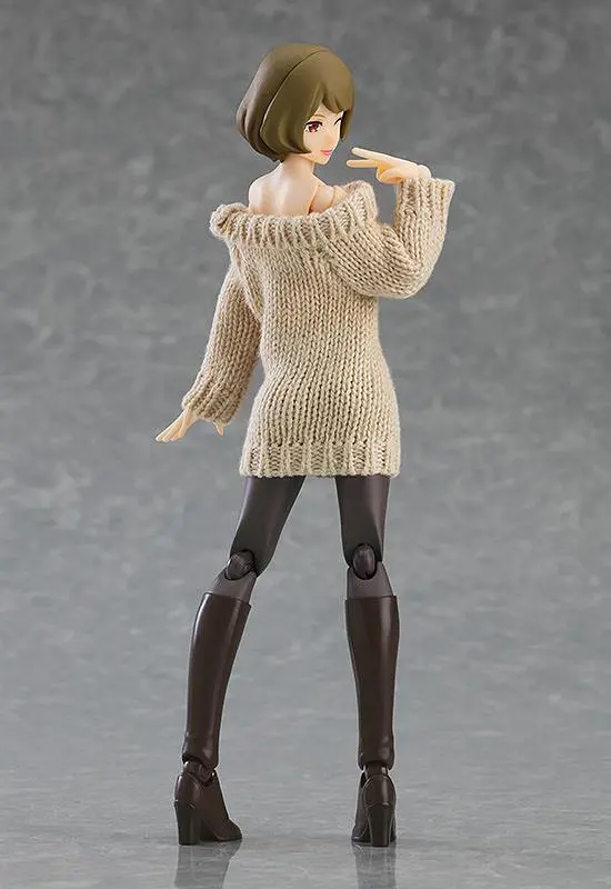 Figma Styles 1/12 Styles Off-the-Shoulder Sweater Dress (Beige) akciófigura kiegészítő termékfotó