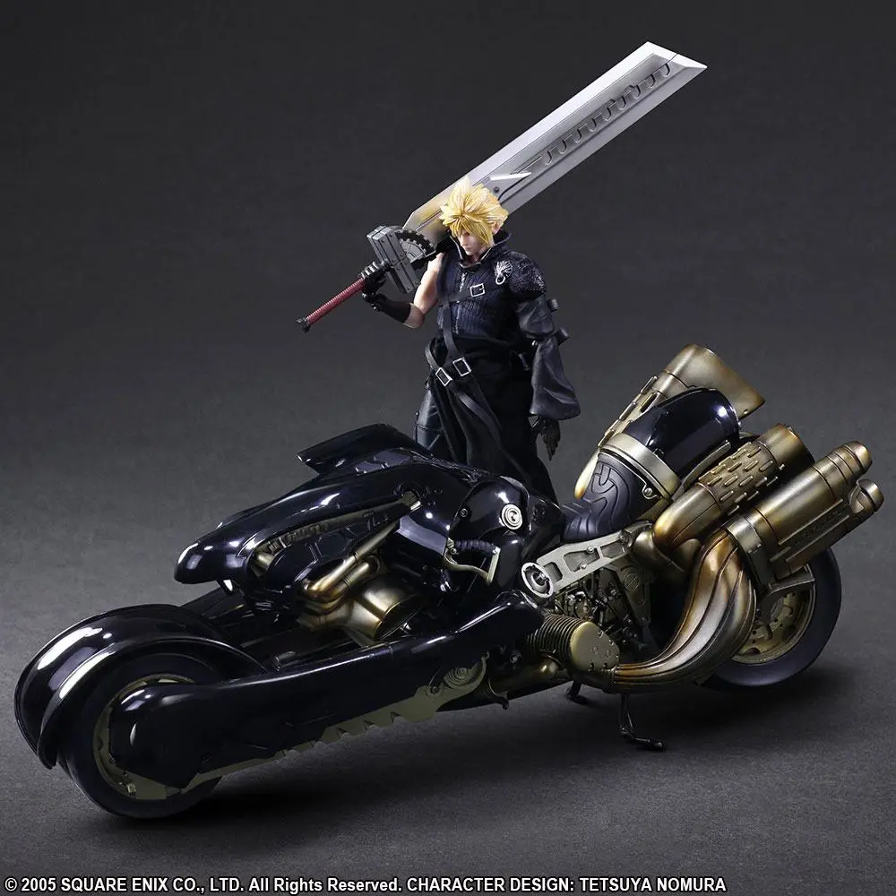 Final Fantasy VII Advent Children Play Arts Kai Cloud Strife &amp; Fenrir akciófigura 28 cm termékfotó