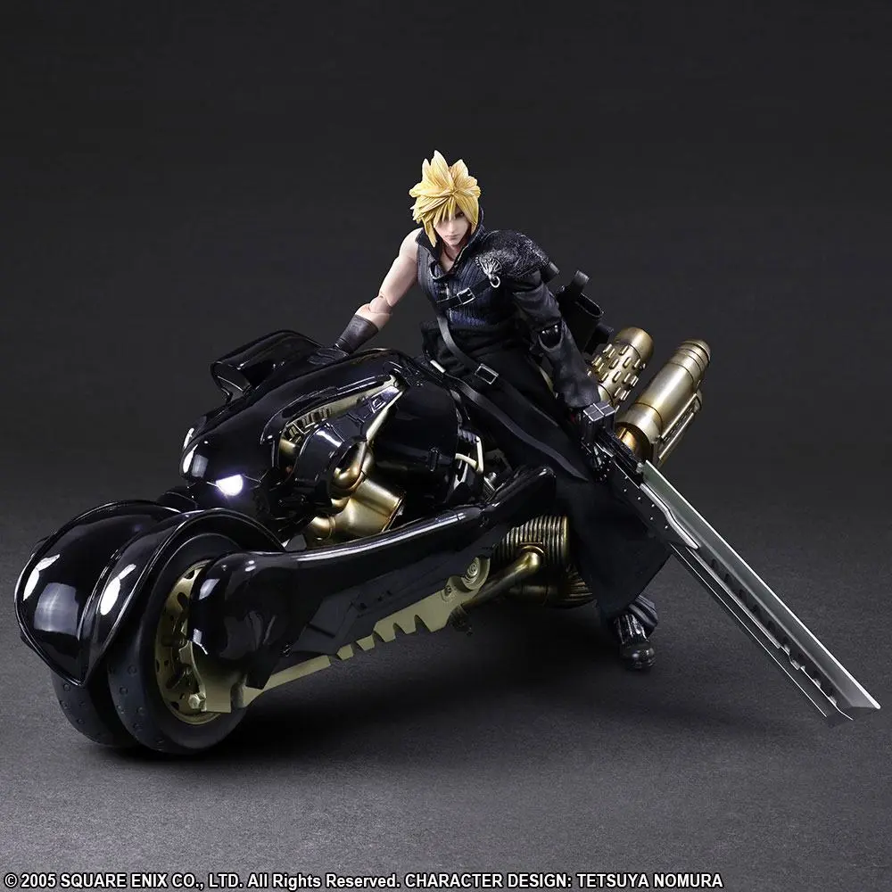 Final Fantasy VII Advent Children Play Arts Kai Cloud Strife &amp; Fenrir akciófigura 28 cm termékfotó