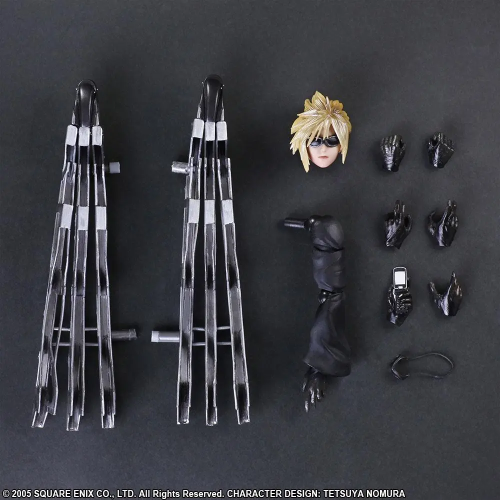 Final Fantasy VII Advent Children Play Arts Kai Cloud Strife &amp; Fenrir akciófigura 28 cm termékfotó