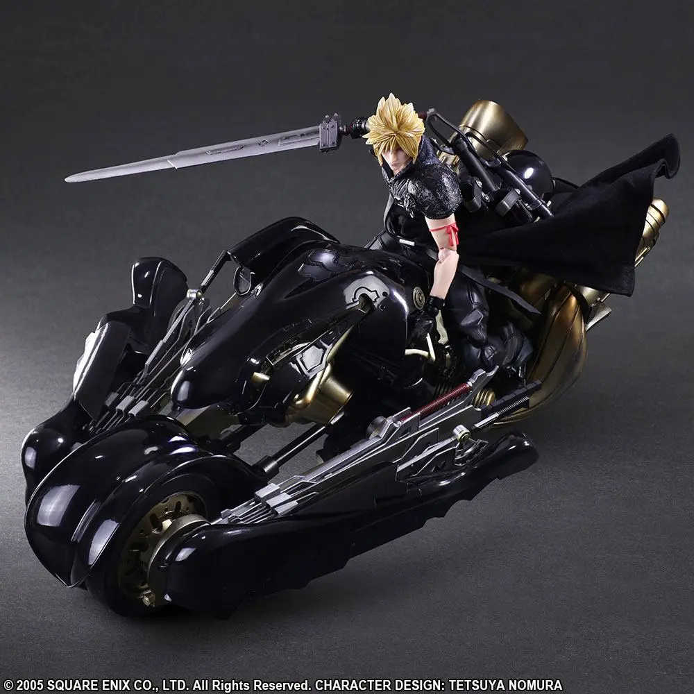 Final Fantasy VII Advent Children Play Arts Kai Cloud Strife &amp; Fenrir akciófigura 28 cm termékfotó