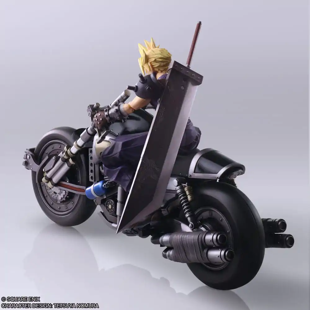 Final Fantasy VII Bring Arts Cloud Strife & Hardy-Daytona akciófigura és jármű 15 cm termékfotó