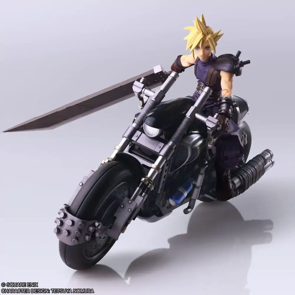 Final Fantasy VII Bring Arts Cloud Strife & Hardy-Daytona akciófigura és jármű 15 cm termékfotó