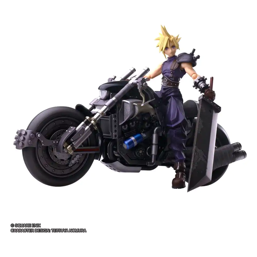 Final Fantasy VII Bring Arts Cloud Strife & Hardy-Daytona akciófigura és jármű 15 cm termékfotó