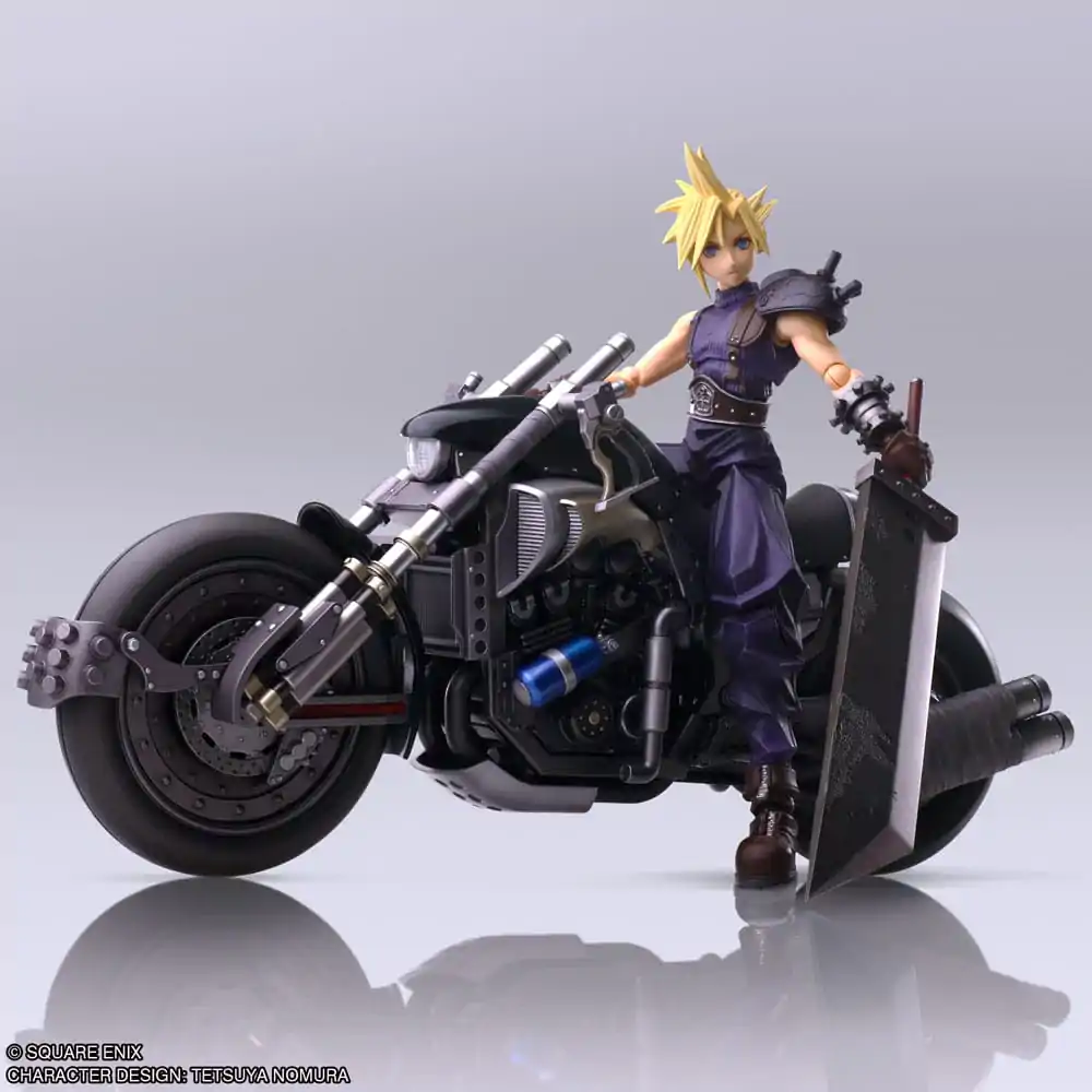 Final Fantasy VII Bring Arts Cloud Strife & Hardy-Daytona akciófigura és jármű 15 cm termékfotó