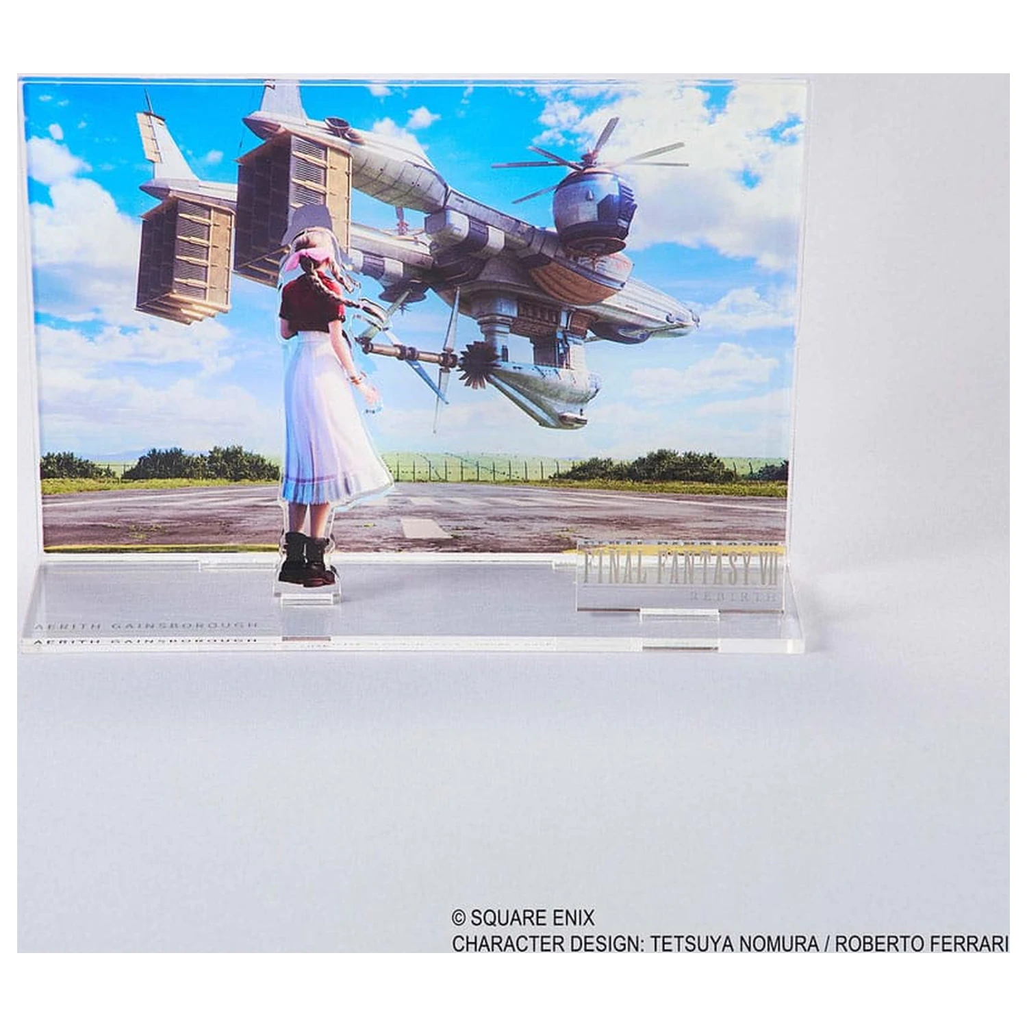 Final Fantasy VII Rebirth Akril Dioráma figura Aerith Key Art   termékfotó