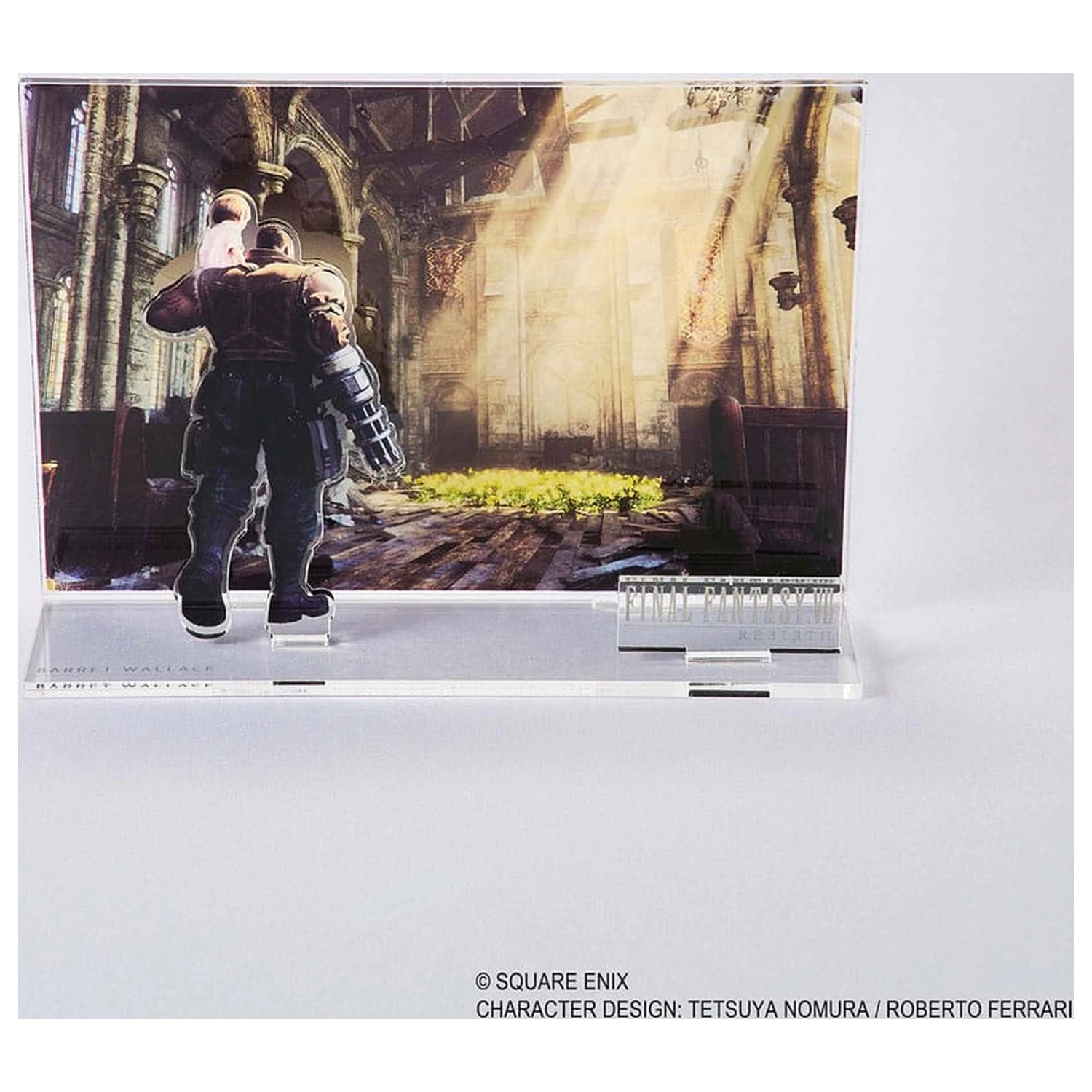 Final Fantasy VII Rebirth Akril Dioráma figura Barret Key Art   termékfotó