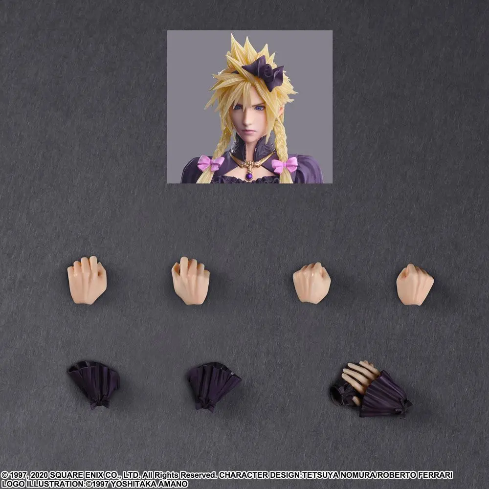 Final Fantasy VII Remake Play Arts Kai Cloud Strife Dress Ver. akciófigura 28 cm termékfotó