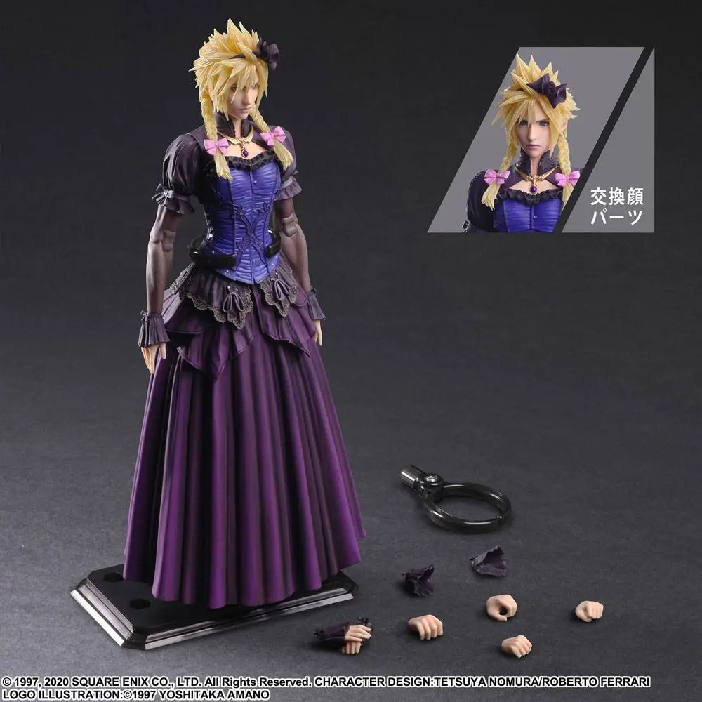 Final Fantasy VII Remake Play Arts Kai Cloud Strife Dress Ver. akciófigura 28 cm termékfotó