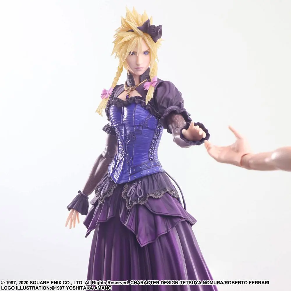 Final Fantasy VII Remake Play Arts Kai Cloud Strife Dress Ver. akciófigura 28 cm termékfotó