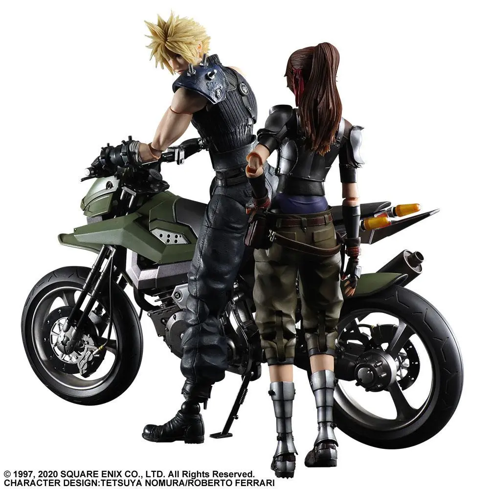 Final Fantasy VII Remake Play Arts Kai  Jessie, Cloud &amp; Bike akciófigura termékfotó