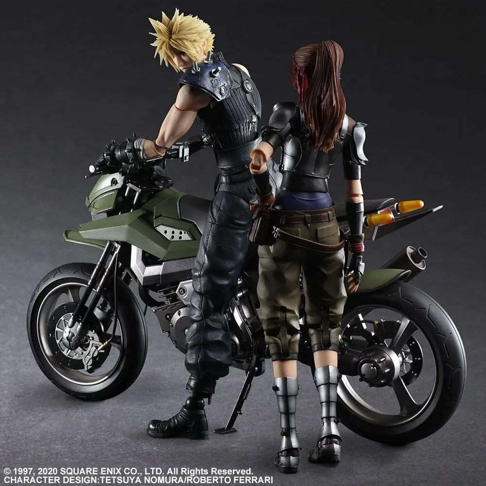 Final Fantasy VII Remake Play Arts Kai  Jessie, Cloud &amp; Bike akciófigura termékfotó