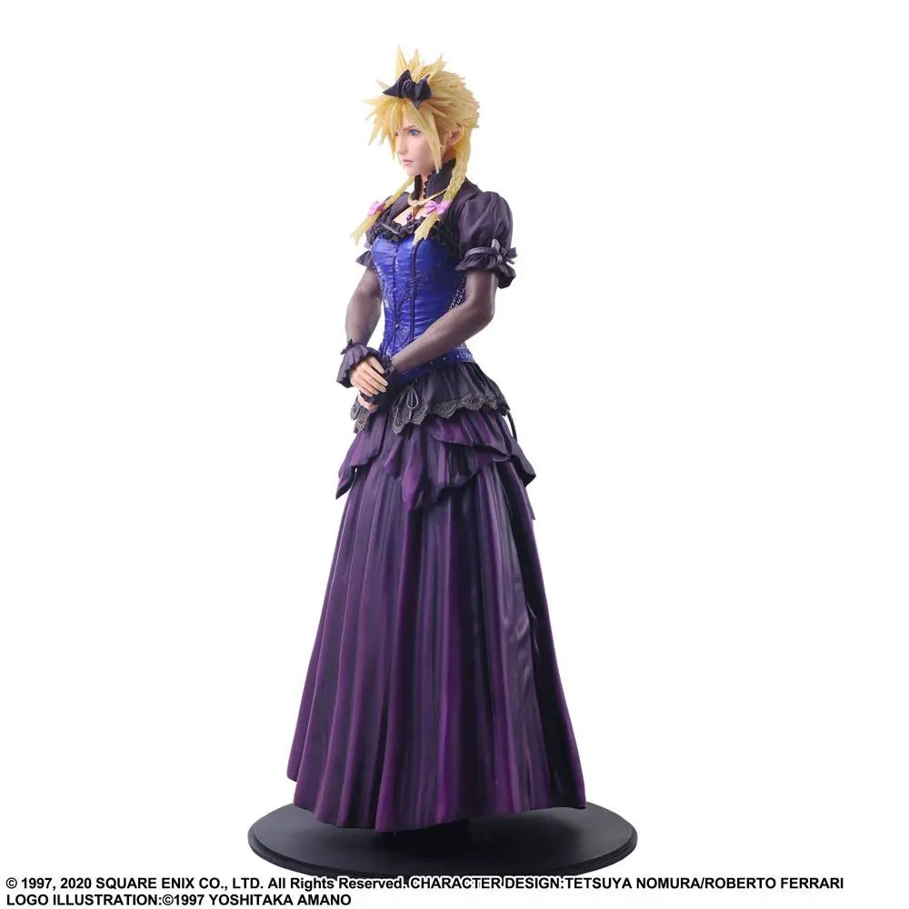 Final Fantasy VII Remake Static Arts Gallery Cloud Strife Dress Ver. szobor figura 28 cm termékfotó